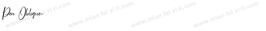 Pen Oblique字体转换